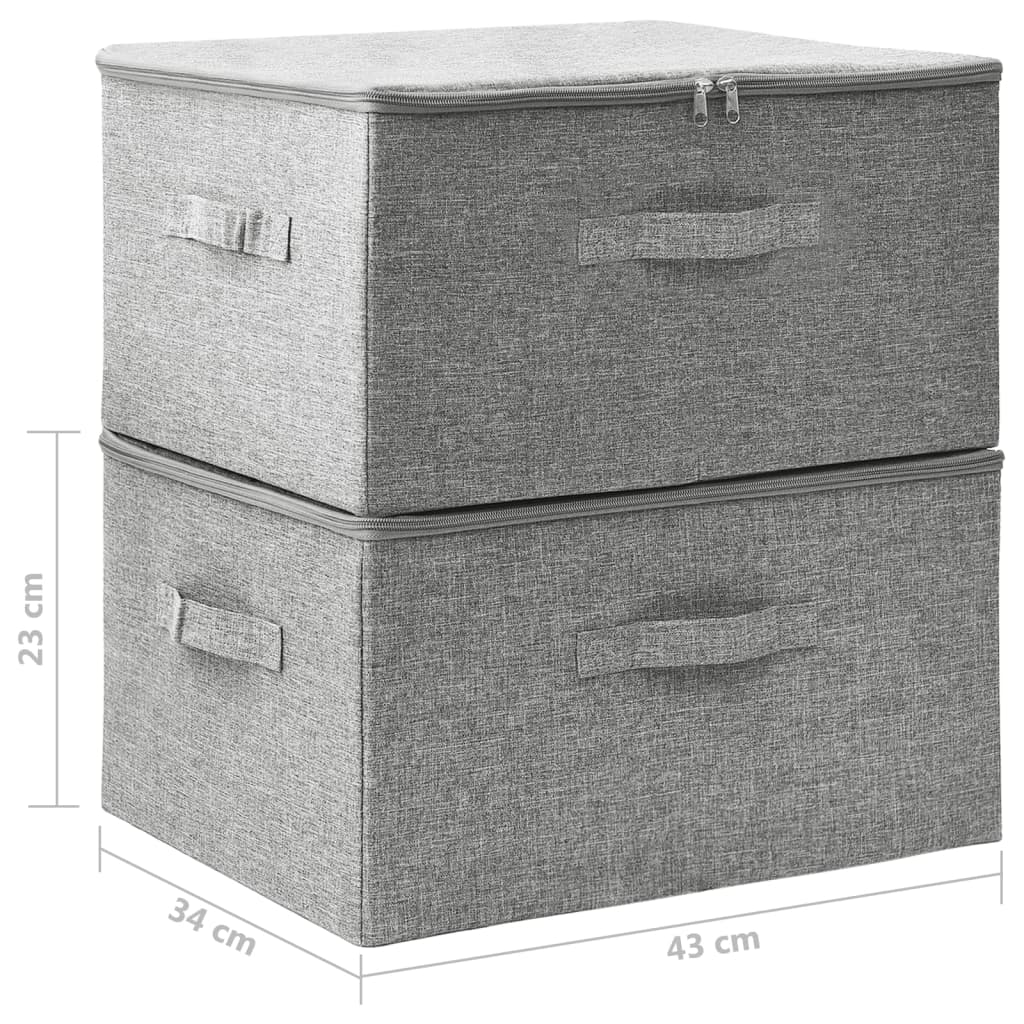 Cajas De Almacenaje 2 Unidades Tela 43X34X23 Cm