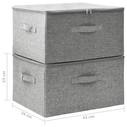 Cajas De Almacenaje 2 Unidades Tela 43X34X23 Cm
