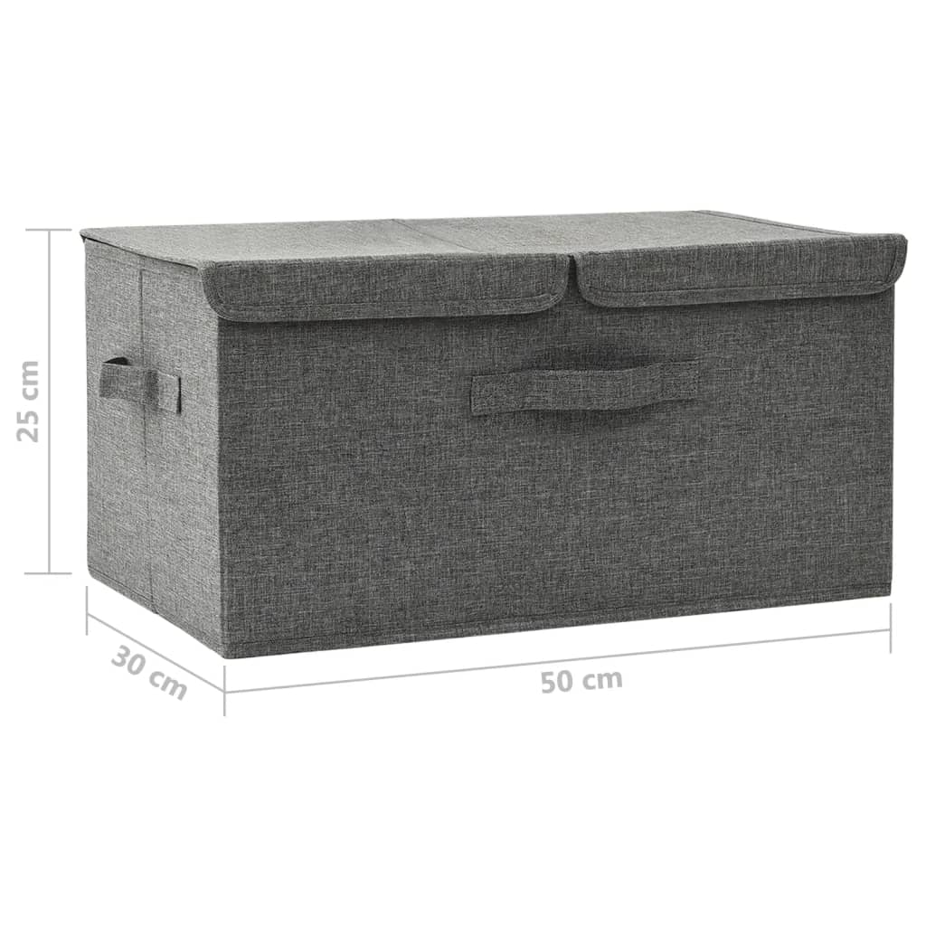 Caja De Almacenaje Tela Gris