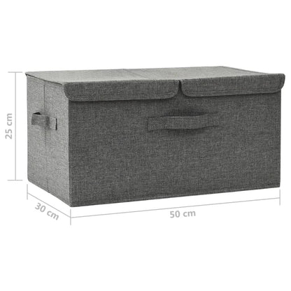 Caja De Almacenaje Tela Gris