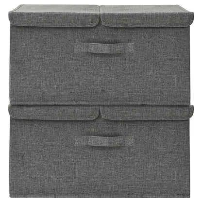 Cajas De Almacenaje 2 Unidades Tela Gris