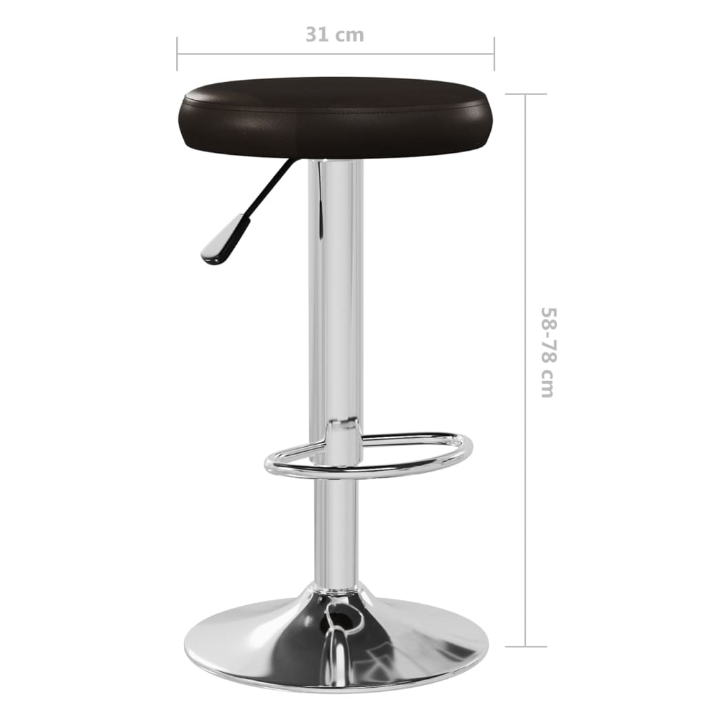 Taburetes De Cocina 2 Unidades Cuero Sintético
