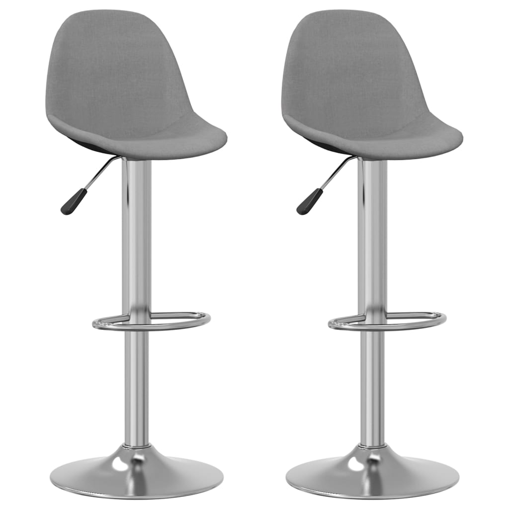 Taburetes De Cocina 2 Unidades Tela Gris