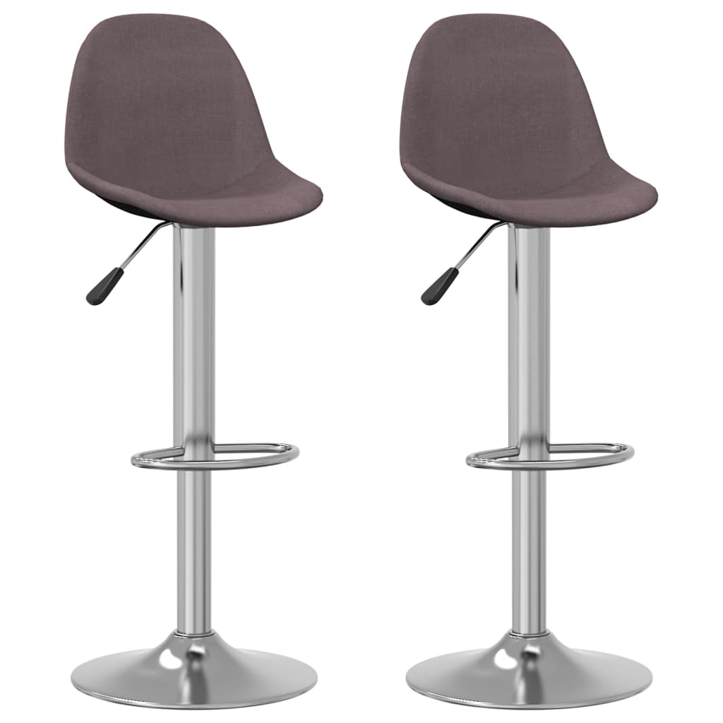 Taburetes De Cocina 2 Unidades Tela Gris