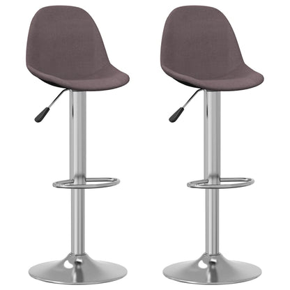 Taburetes De Cocina 2 Unidades Tela Gris