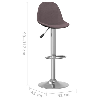 Taburetes De Cocina 2 Unidades Tela Gris