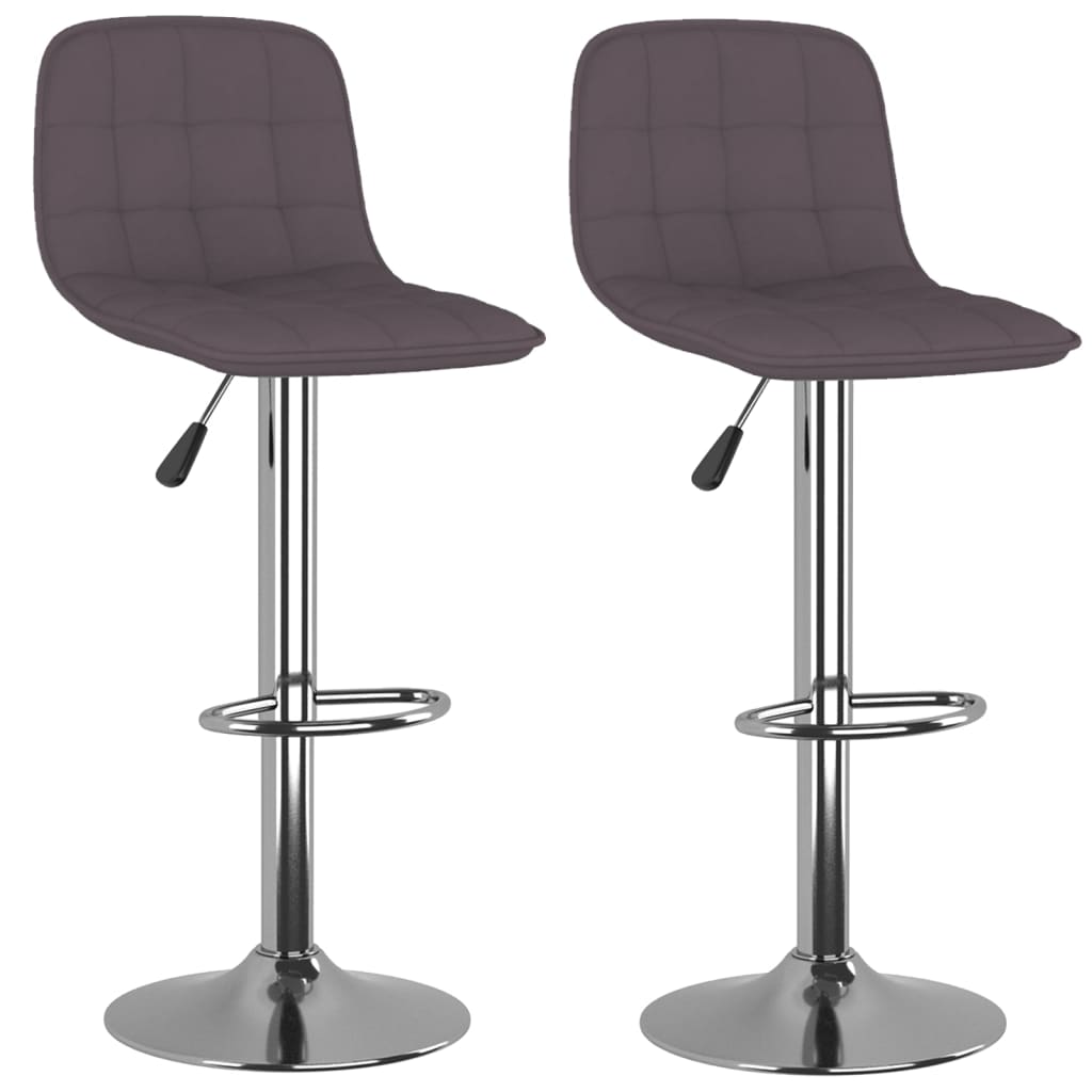 Taburetes De Cocina 2 Unidades Tela Gris Taupe