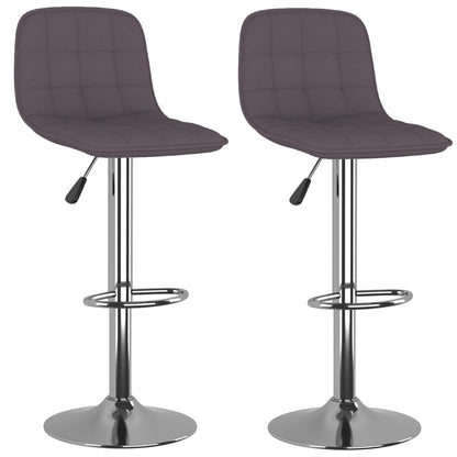 Taburetes De Cocina 2 Unidades Tela Gris Taupe