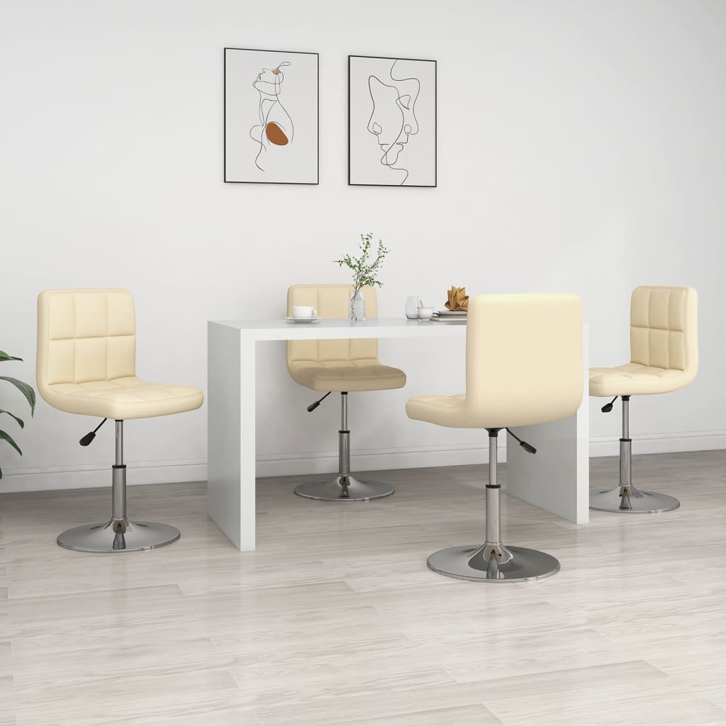 Sillas De Comedor 4 Unidades Cuero Sintético