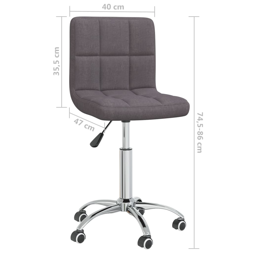 Silla De Oficina Giratoria Tela Gris Taupe