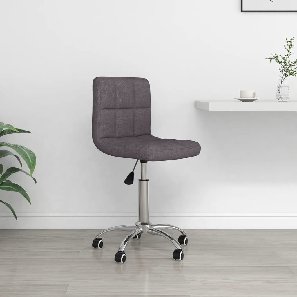 Silla De Oficina Giratoria Tela Gris Taupe
