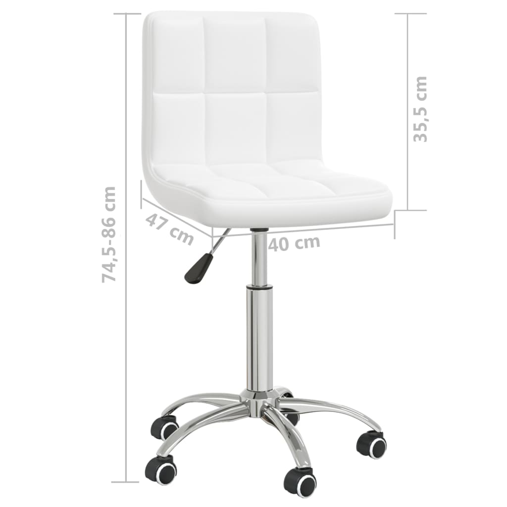 Silla De Oficina Giratoria De Cuero Sintético