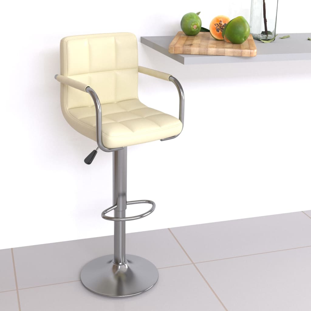 Taburetes De Cocina 2 Unidades Cuero Sintético