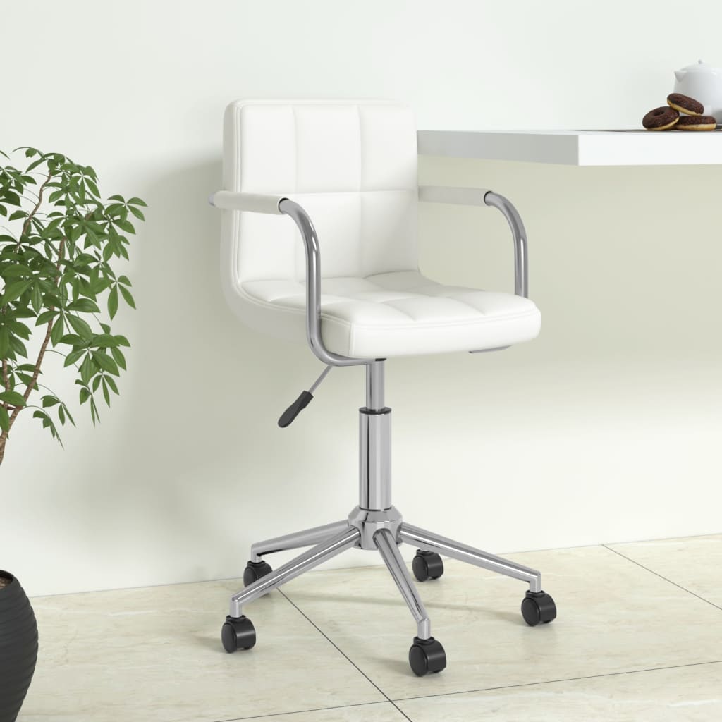 Silla De Oficina Giratoria De Cuero Sintético