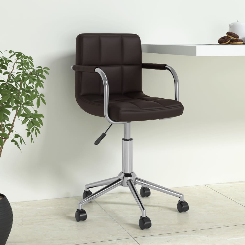 Silla De Oficina Giratoria De Cuero Sintético