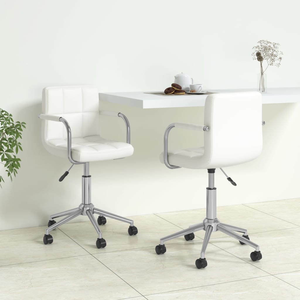 Silla De Comedor Giratoria Cuero Sintético