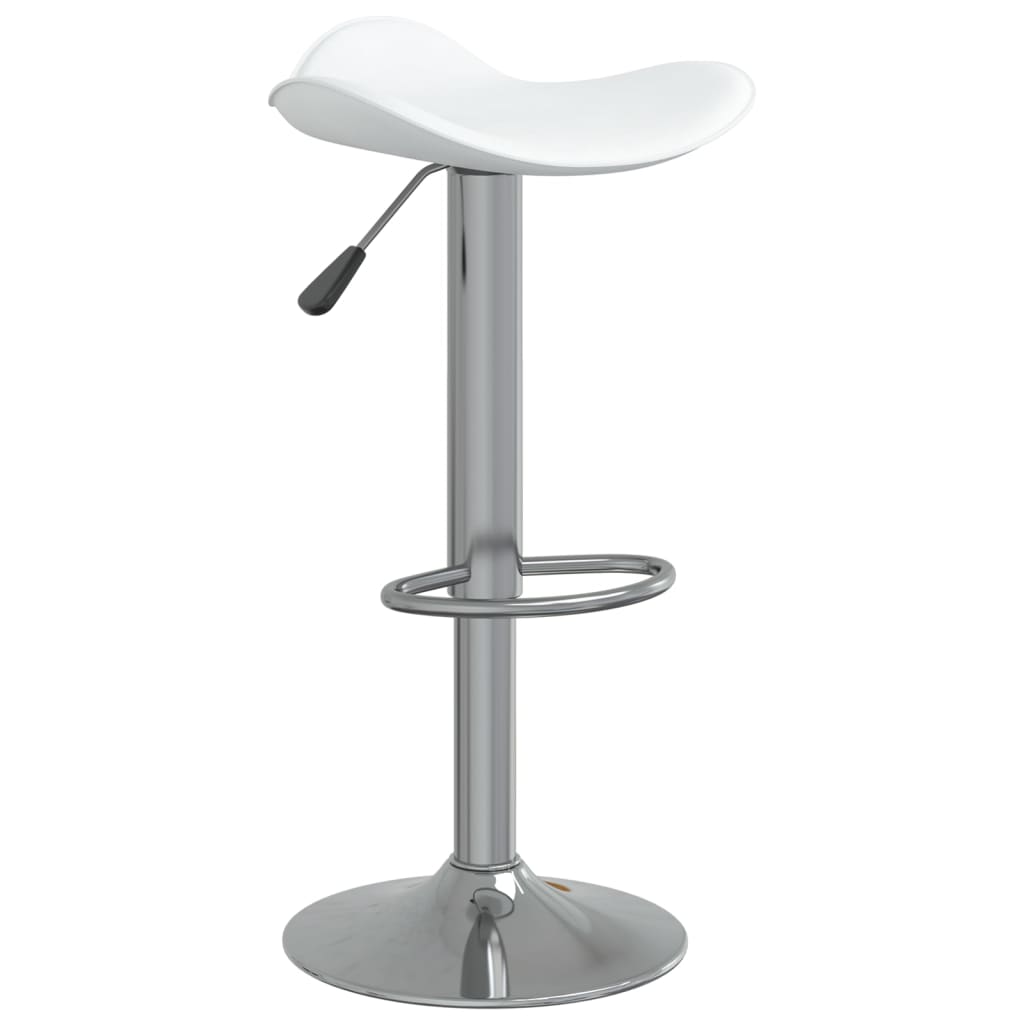 Taburete De Cocina 2 Uds Acero Cromado Cuero Artificial