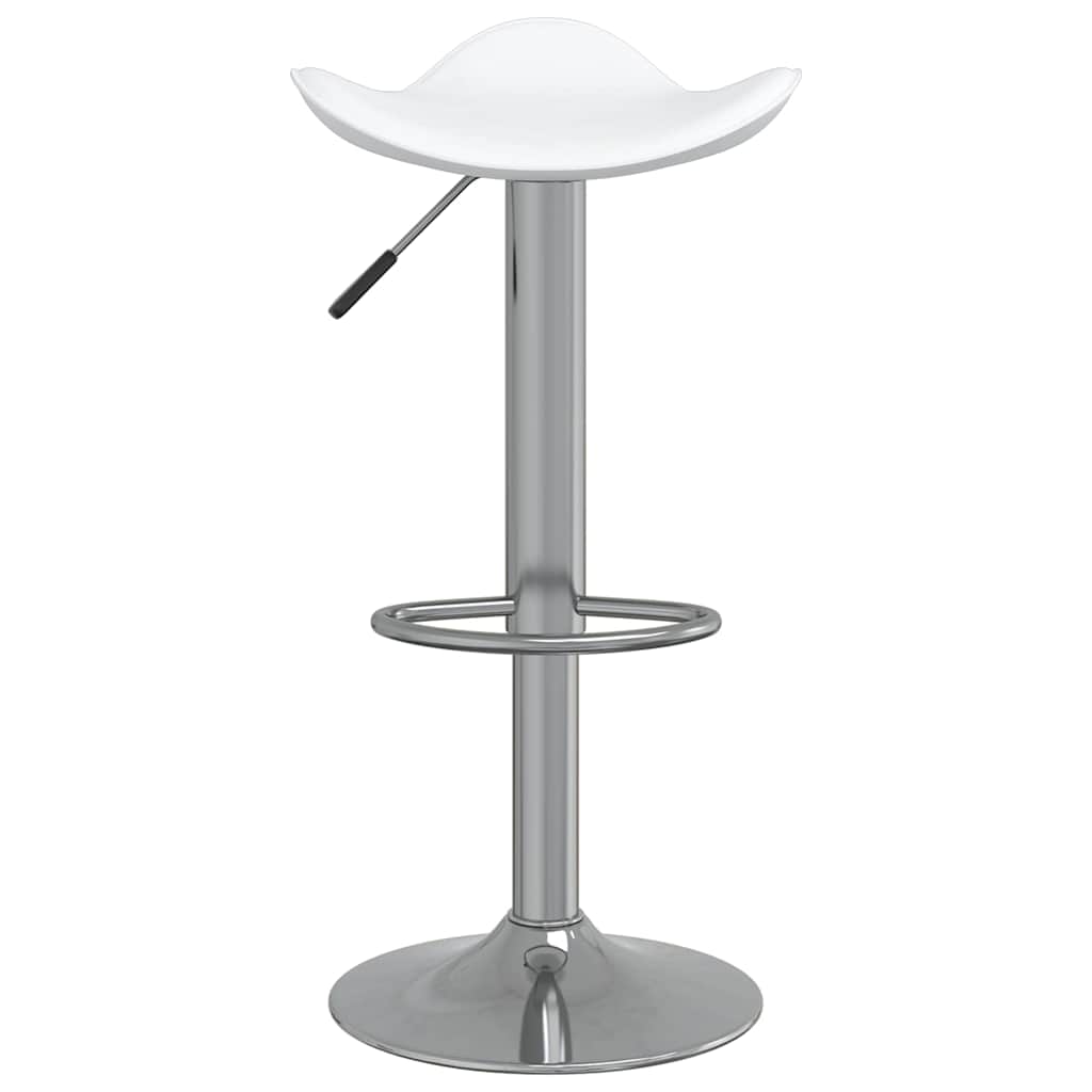 Taburete De Cocina 2 Uds Acero Cromado Cuero Artificial