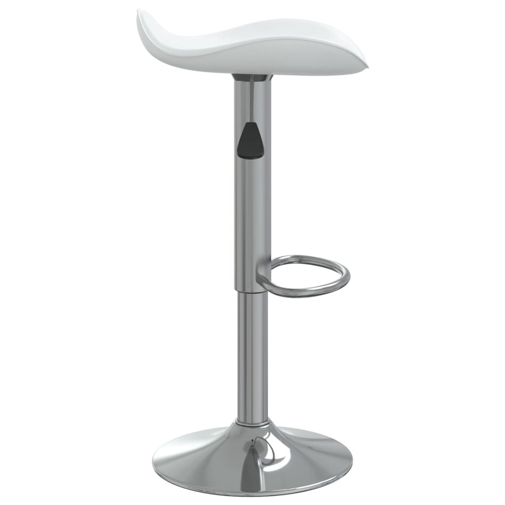 Taburete De Cocina 2 Uds Acero Cromado Cuero Artificial