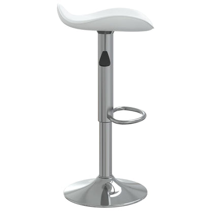 Taburete De Cocina 2 Uds Acero Cromado Cuero Artificial