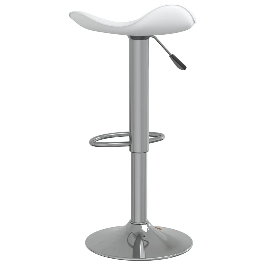 Taburete De Cocina 2 Uds Acero Cromado Cuero Artificial