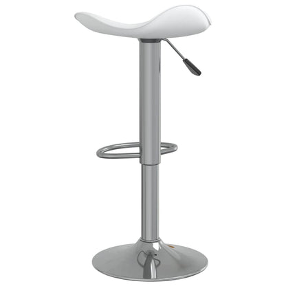 Taburete De Cocina 2 Uds Acero Cromado Cuero Artificial
