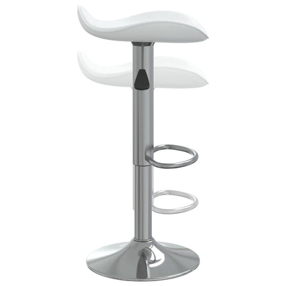 Taburete De Cocina 2 Uds Acero Cromado Cuero Artificial
