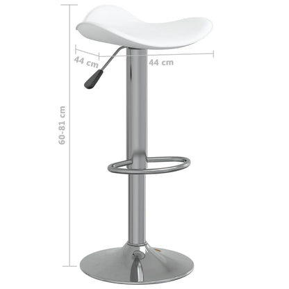 Taburete De Cocina 2 Uds Acero Cromado Cuero Artificial