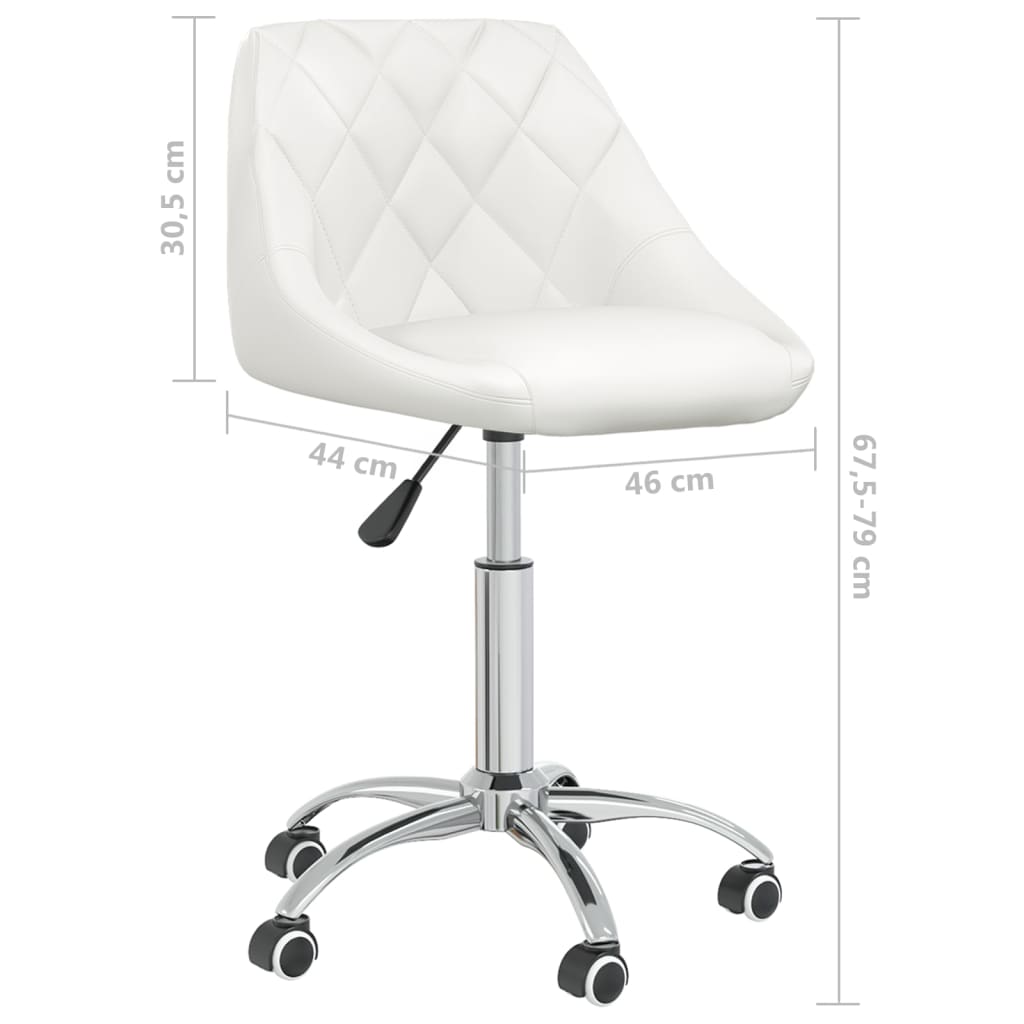 Silla De Oficina Giratoria De Cuero Sintético