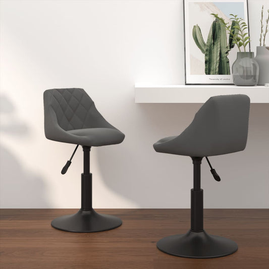 Sillas De Comedor Giratorias 2 Unidades Terciopelo