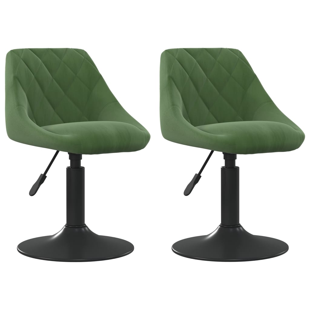 Sillas De Comedor Giratorias 2 Unidades Terciopelo