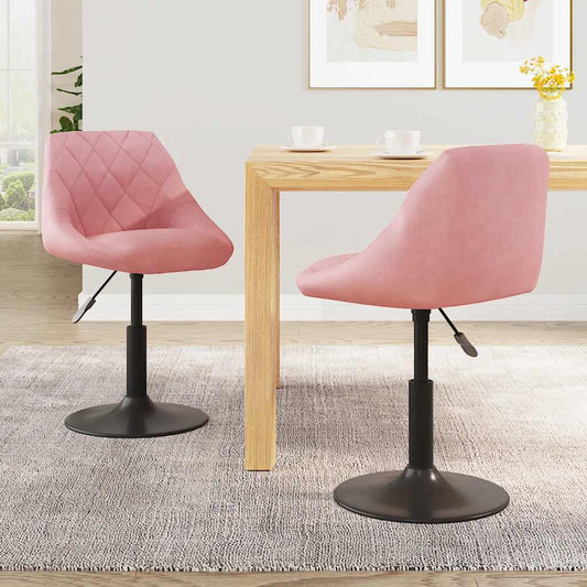 Sillas De Comedor Giratorias 2 Unidades Terciopelo