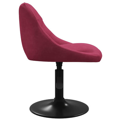 Sillas De Comedor Giratorias 2 Unidades Terciopelo Rojo Tinto