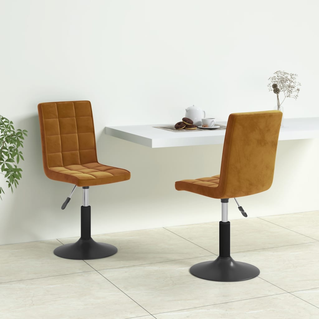 Sillas De Comedor Giratorias 2 Uds Terciopelo
