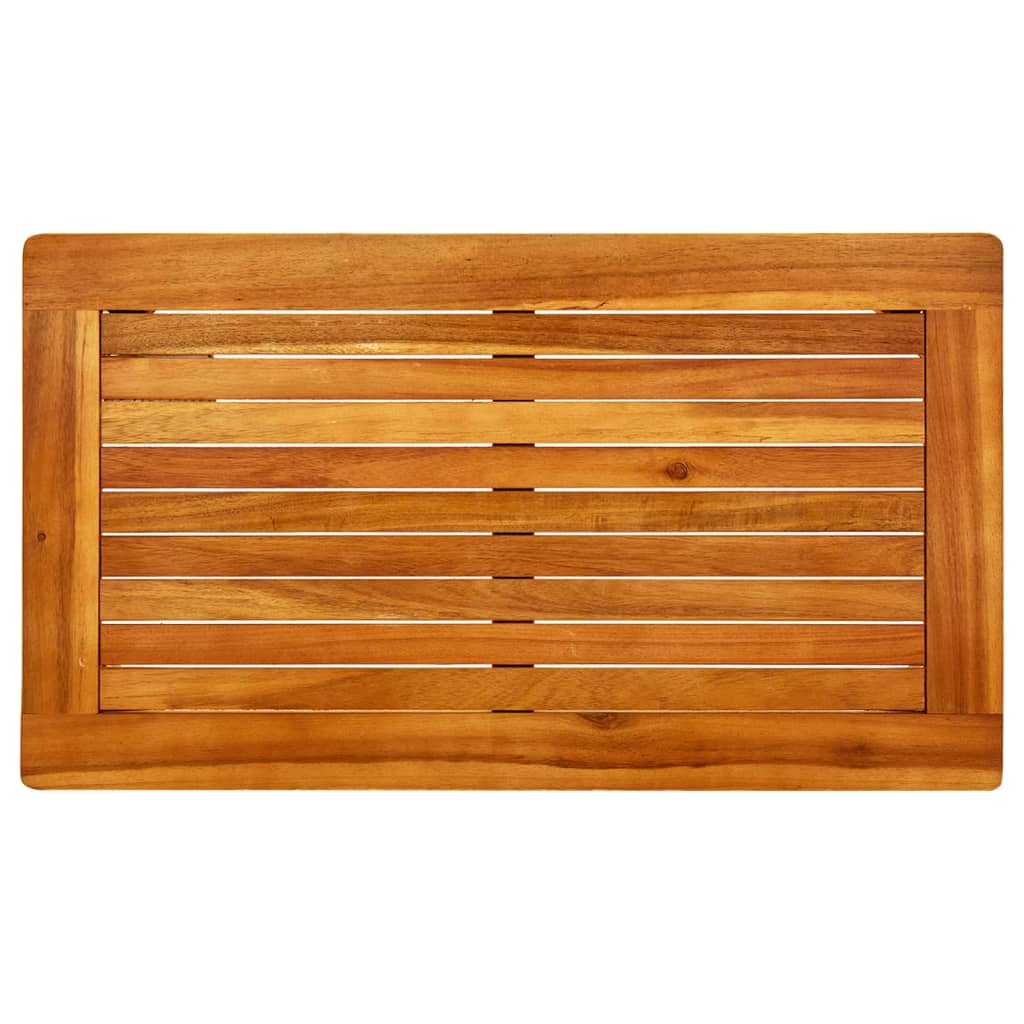 Mesa De Centro De Jardín Madera Maciza De Acacia