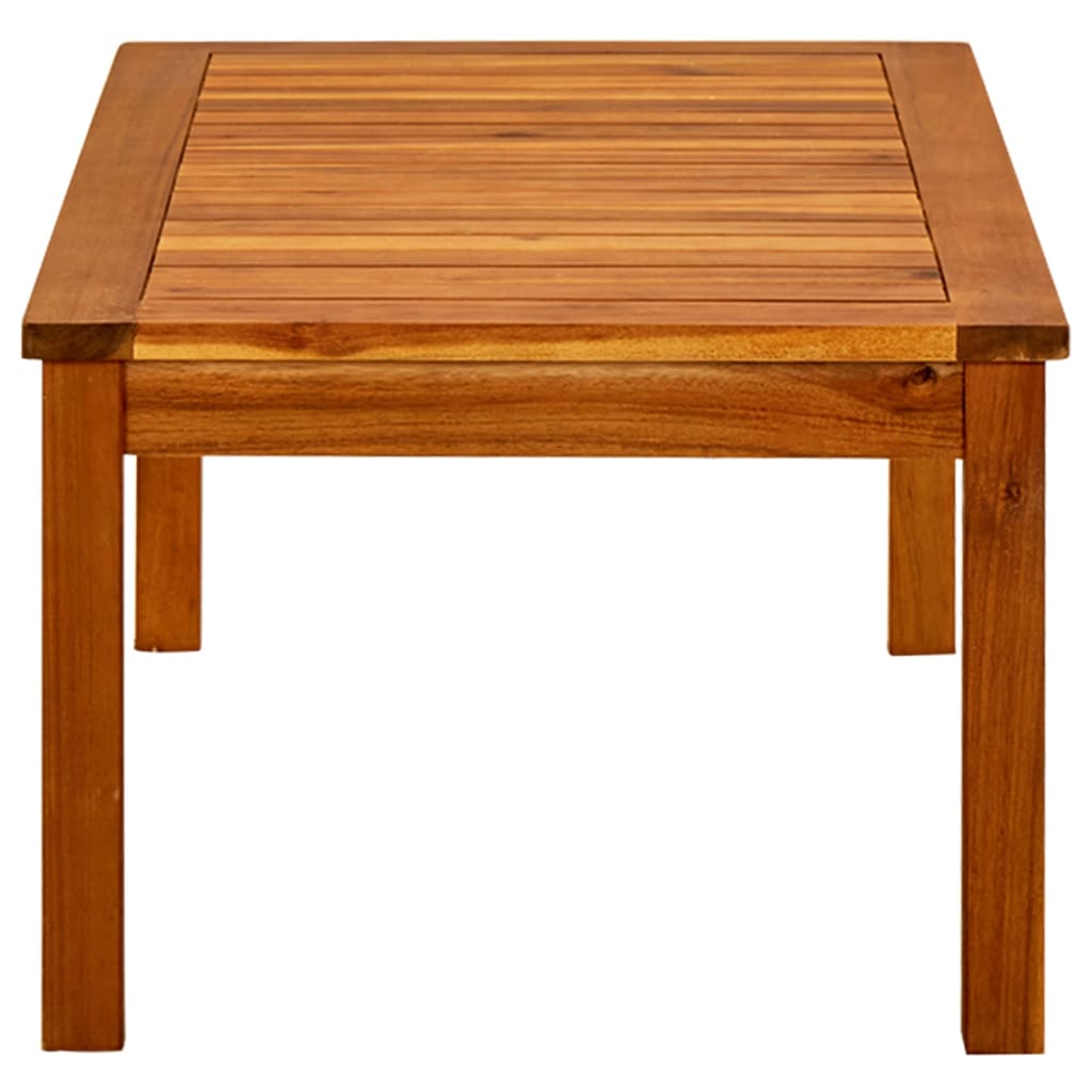 Mesa De Centro De Jardín Madera Maciza De Acacia
