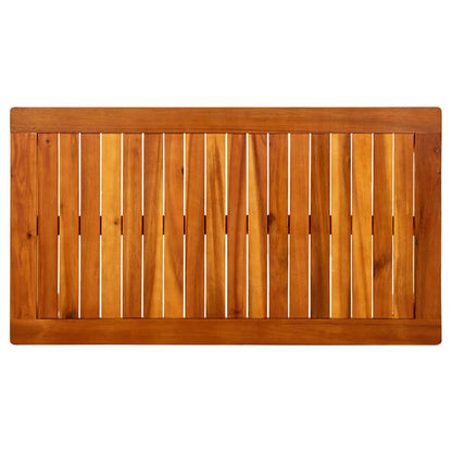 Mesa De Centro De Jardín Madera Maciza De Acacia