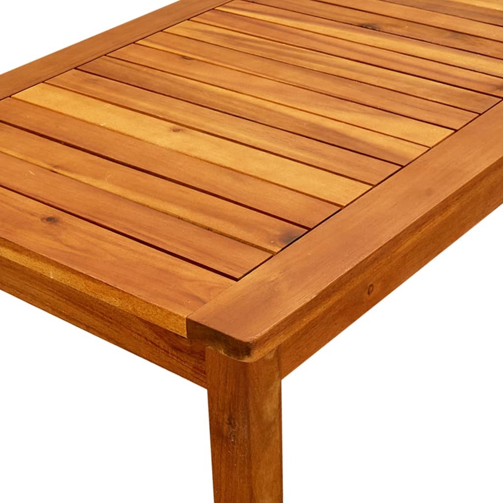 Mesa De Centro De Jardín Madera Maciza De Acacia