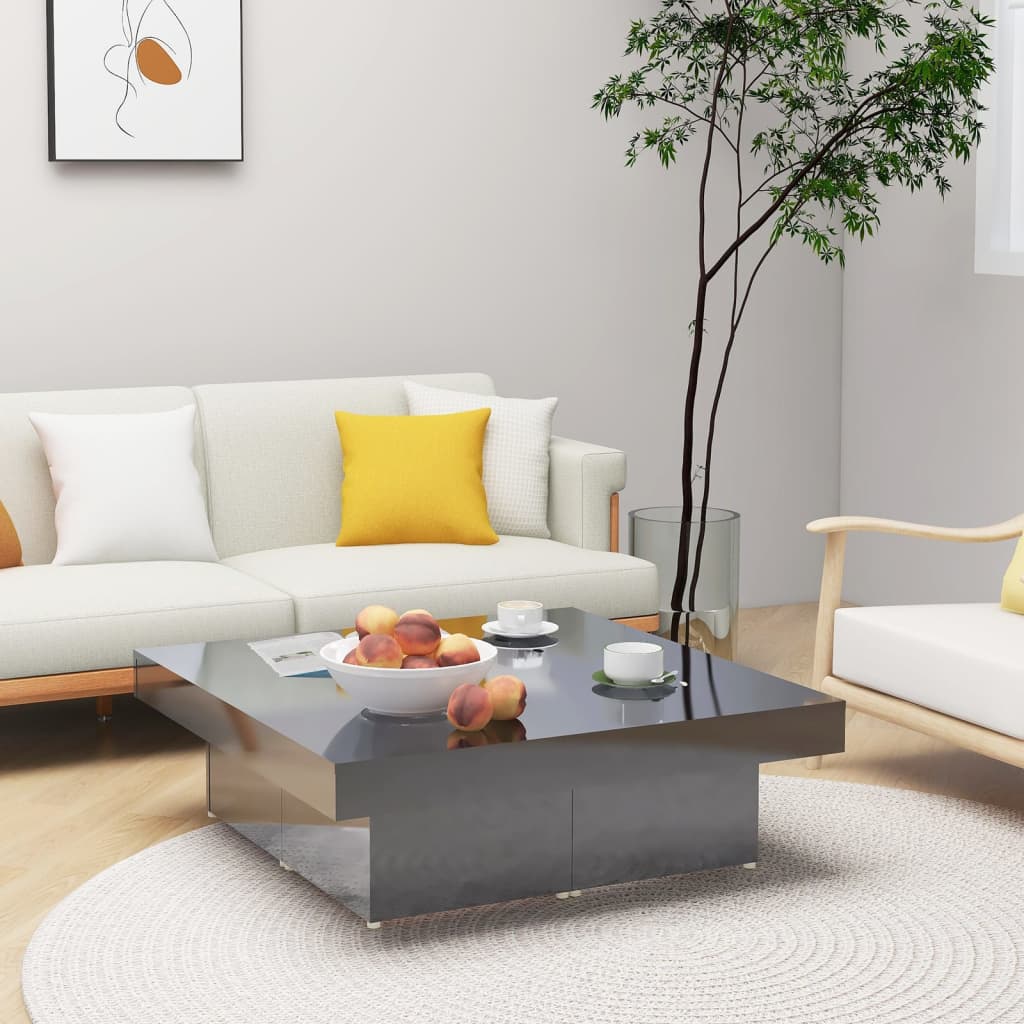 Mesa De Centro Madera De Ingeniería Envejecida 90X90X28 Cm