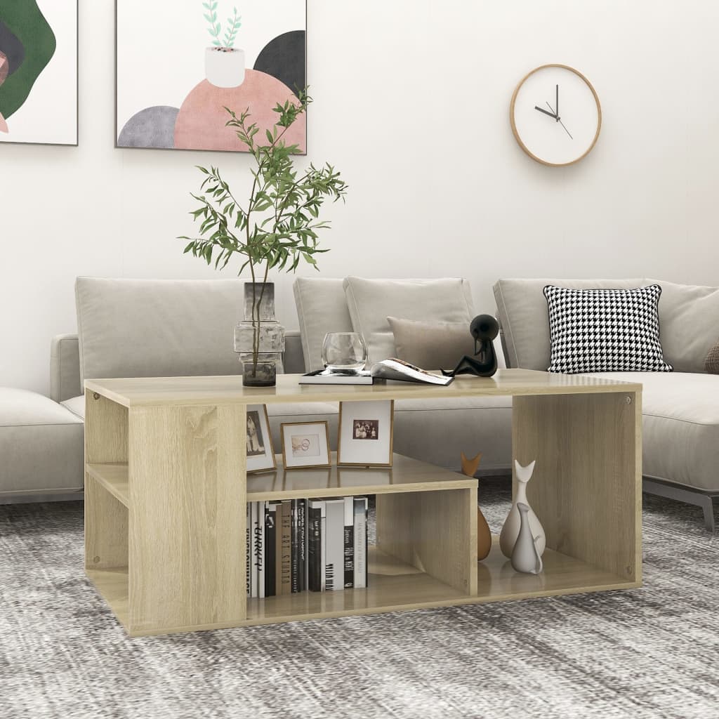 Mesa De Centro Madera Contrachapada 100X50X40 Cm