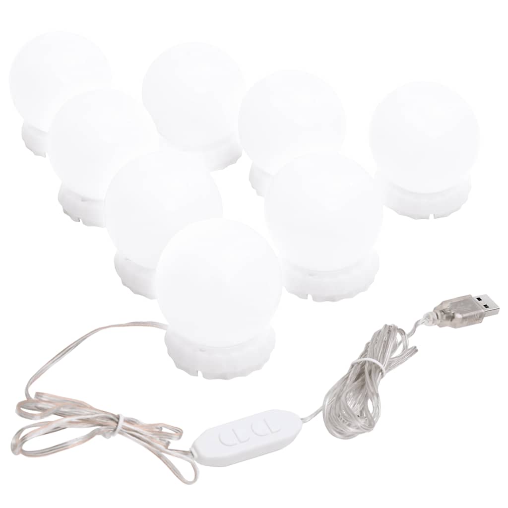 Espejo De Pared Con Luces Led Cuadrado De Vidrio