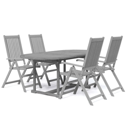 Juego De Comedor De Jardín 5 Piezas Madera Maciza De Acacia