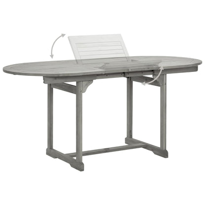 Juego De Comedor De Jardín 5 Piezas Madera Maciza De Acacia