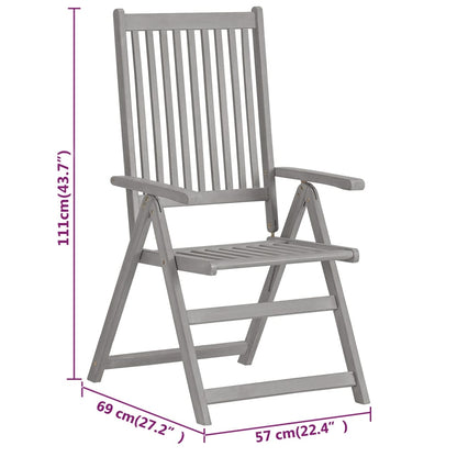 Juego De Comedor De Jardín 5 Piezas Madera Maciza De Acacia