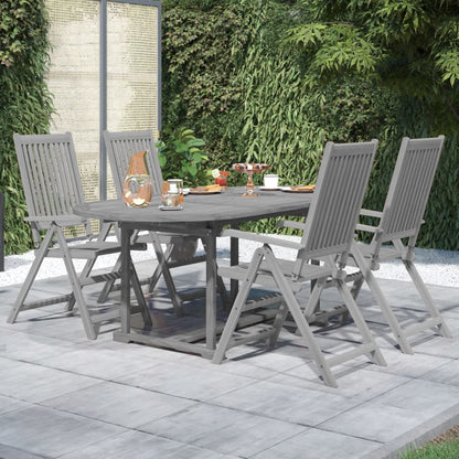 Juego De Comedor De Jardín 5 Piezas Madera Maciza De Acacia