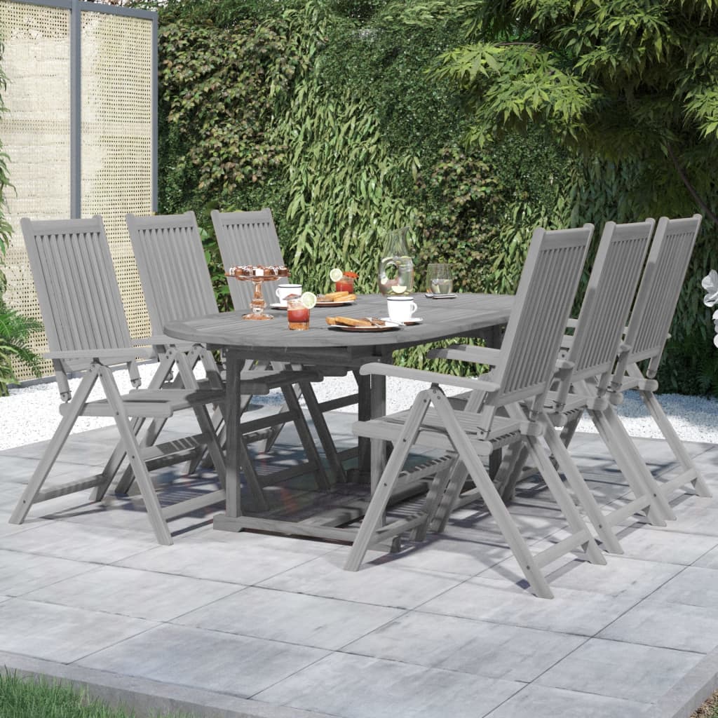 Juego De Comedor De Jardín 5 Piezas Madera Maciza De Acacia