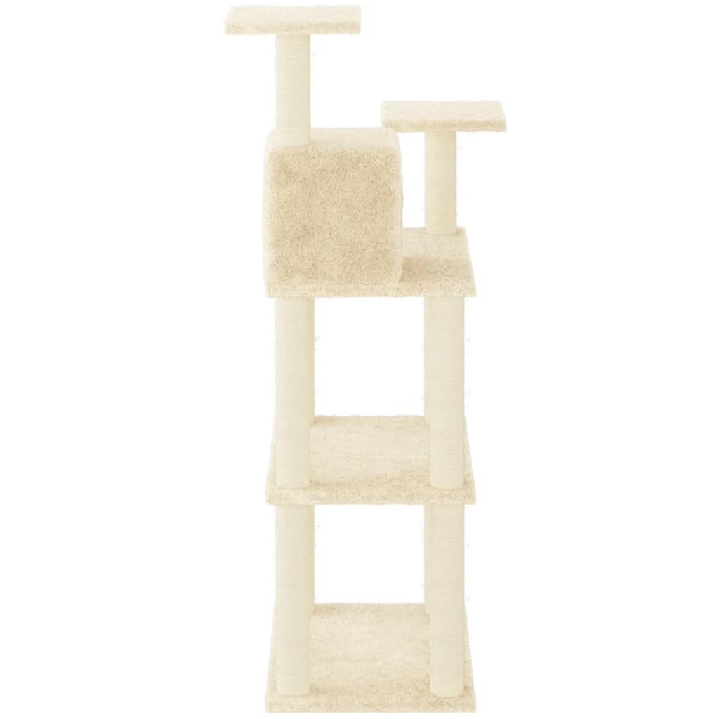 Rascador Para Gatos Con Postes De Sisal Color 118,5 Cm