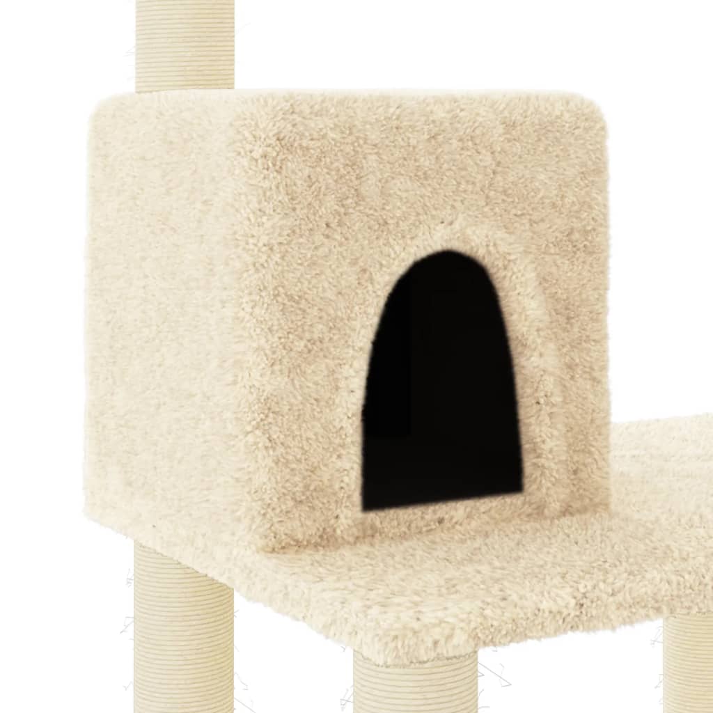 Rascador Para Gatos Con Postes De Sisal Color 118,5 Cm