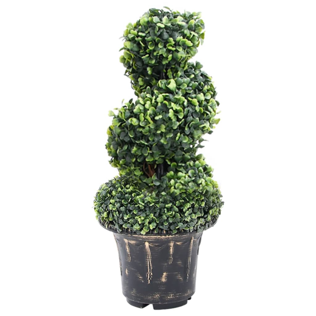 Planta Espiral De Boj Artificial Con Macetero Verde 89 Cm