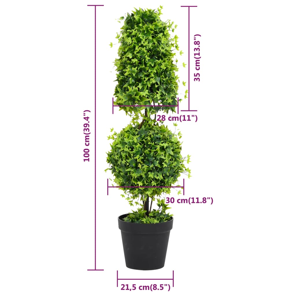 Planta De Boj Artificial Con Macetero Verde 100 Cm